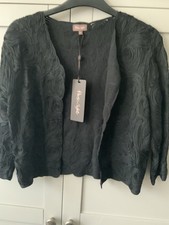 Phase Eight Black Tape Work Bolero-Shrug Size 12. BNWT