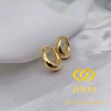 Solid 18K Gold Hoop Earrings |