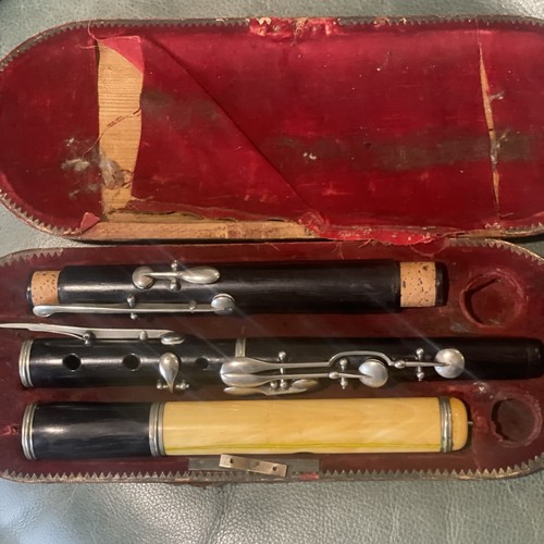 Antique grenadilla flute - grenadilla,