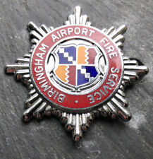 OBSOLETE BIRMINGHAM AIRPORT FIRE SERVICE SHIELD CAP BADGE