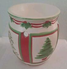 Yankee Candle  Porcelain Christmas Tree Design Wax Tart Burner  5 X 4" 