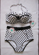 FROST FRENCH FLOOZIE SIZE  34C & 10  SPOT PRINT  2 WAY  BIKINI  BNWT