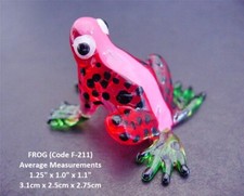 Multi GLASS FROG Beautiful Glass Ornament Coloured Glass Animal Glass Figurine