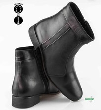 Mens leather smart casual - smart, zip