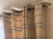 Eyelet patterned curtains from