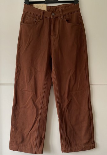 Nwt ladies brown thermal jeans - brown,