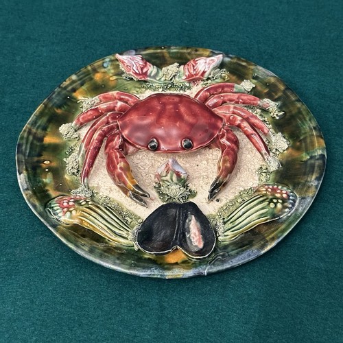 Vintage majolica trompe - majolica,