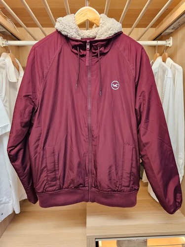 Mens hollister burgundy hooded - hollister,
