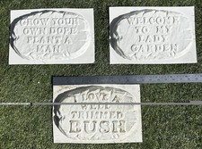 Garden concrete plaque - 3x,