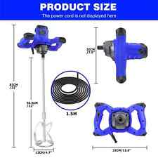 3500W Electric Cement Mixer 6 Speed Concrete Mixer Handheld Mud For Motar,Paint