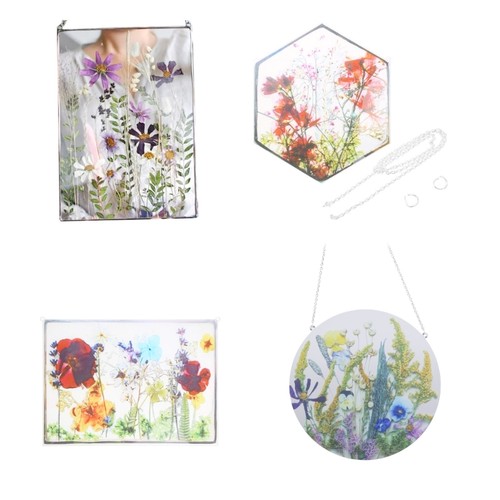 Acrylic frame pressed - acrylic, flowers