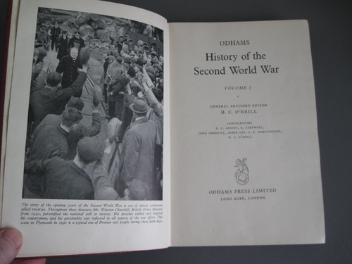 Vintage book odhams history - vintage,