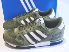 ADIDAS ZX 750 (GZ5414) OLIVE GREEN BLUE WHITE MENS TRAINERS UK 10 EU 44 2/3