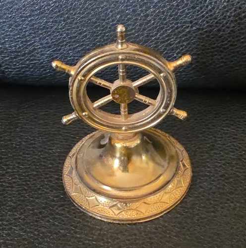 Brass ship wheel nautical - wheel,