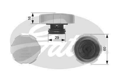 Gates radiator cap for - radiator,