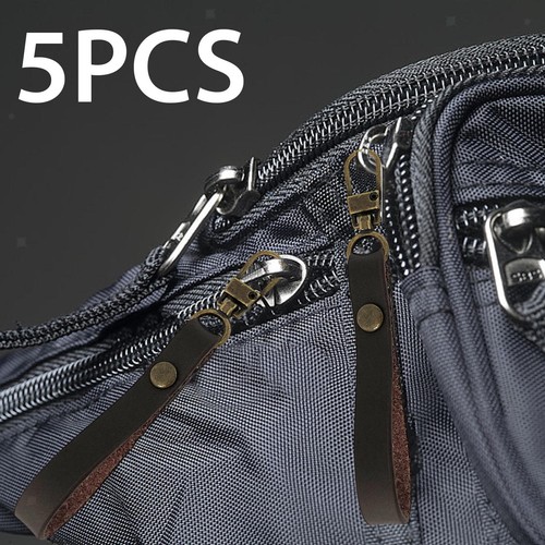 Zipper pull ends leather - zipper, pu