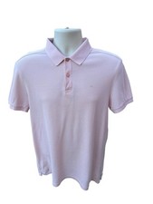 J. Lindeberg Tour Troy Pique Cotton Men’s Golf Polo Shirt Pink Top Fitted Medium