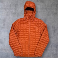 Mens Orange The North Face Thermoball Eco Hooded Padded Jacket (Size S) S547