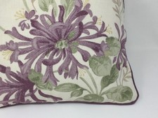 16" Laura Ashley Honeysuckle Trail Grape Fabric Handmade Cushion Cover Piped Zip