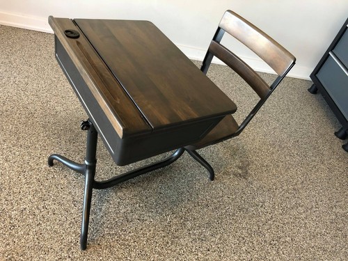 Restored antique school desk - restored,