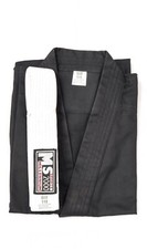 Karate suit Black Medium weight polyester 65% & cotton 35%