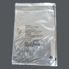 CLEAR GARMENT BAGS CELLOPHANE PEEL&SEAL PACKAGING  WARNING NOTICE CELLO BAG OPP
