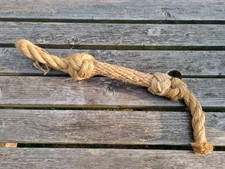 Large Tiller Tassel Wall Hanging Brass Handmade Bell Boat 25" Rope Narrowboat  