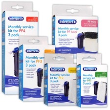 Interpet PF Monthly Service Kits Filter Media PF1 PF2 PF3 PF4 Mini Aquarium Fish