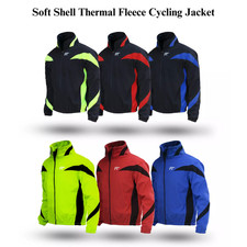 Cycling Jacket Soft Shell Winter Thermal Fleece Windproof Long Sleeve Bike Coat