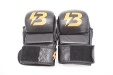 Blaze MMA UFC Style Leather Grappling Gloves Black Size M