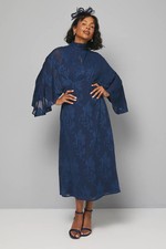 Wallis Navy Fit & Flare Dress