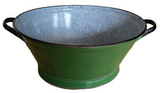 VINTAGE GREEN ENAMEL BATH