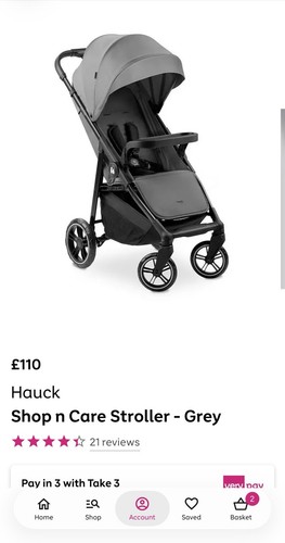 Hauck shop care - shop, grey