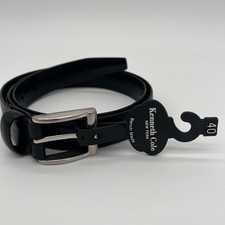 Kenneth Cole Bench Made Black Leather Belt Made In America Size 40