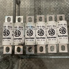 (6) Bussman FWH-80A 80 Amp 500