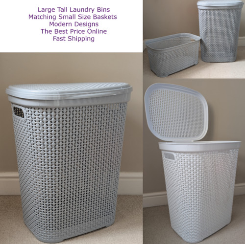 Large plastic laundry bin - large,