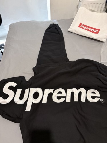 Supreme satin applique black - satin,