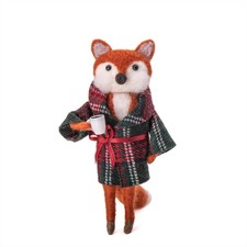 Fox in Tartan Dressing Gown