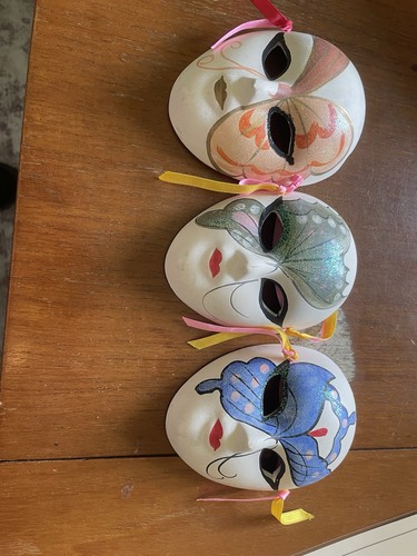 Vintage venetian wall masks - vintage,