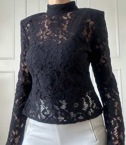 Zara black lace - lace, top