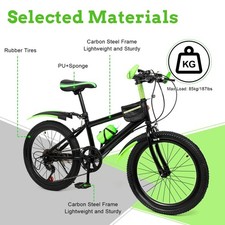 20 Inch Unisex Mountain Bike MTB Bike Kids Girls Boys Bike 7 Gang Speed 85K gNEW
