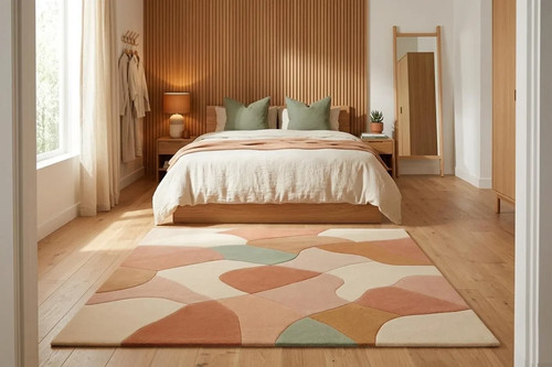 Abstract large tufted wool rug - abstract,