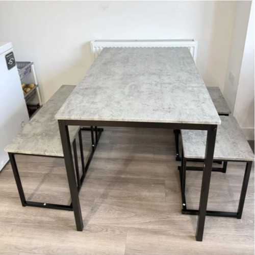 Dining table and bench - set, 2