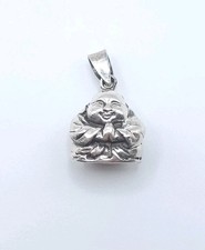 Sterling Silver Buddha Pendant/Charm, Heavy.