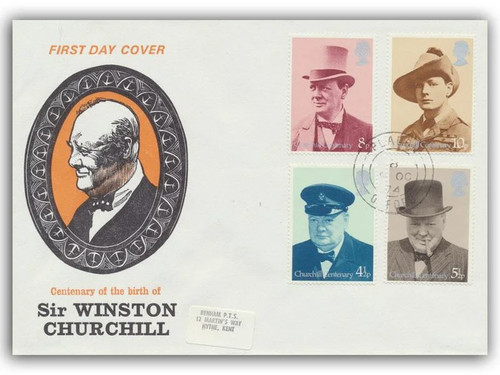 1974 churchill fdc - churchill, cds