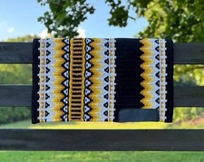 Fancy Wool Western Saddle Show Blanket Horse Blanket Handmade Saddle Blanket.