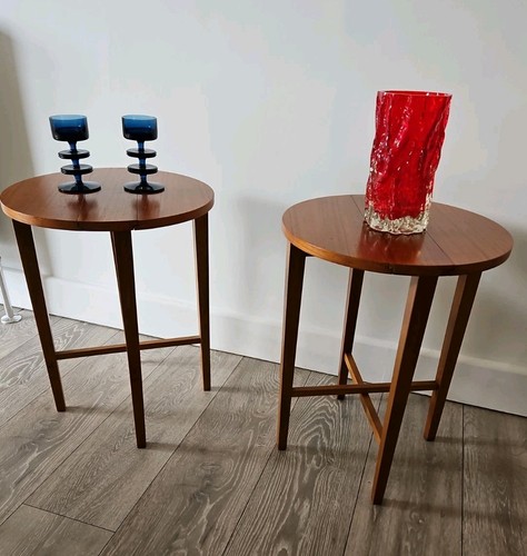 Teak folding side tables - teak,