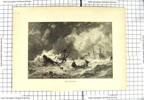 Original old antique print - original,