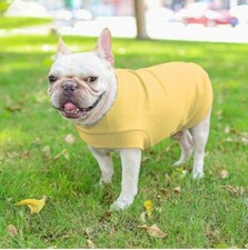 Dociote Dog Jumper Soft Fleece Vest Puppy Sphynx Hairless Chichuahua Yellow M