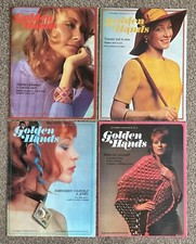 4 x GOLDEN HANDS MAGAZINE Bundle - Nos 36, 37, 38, 39 (1972) Knitting, Sewing
